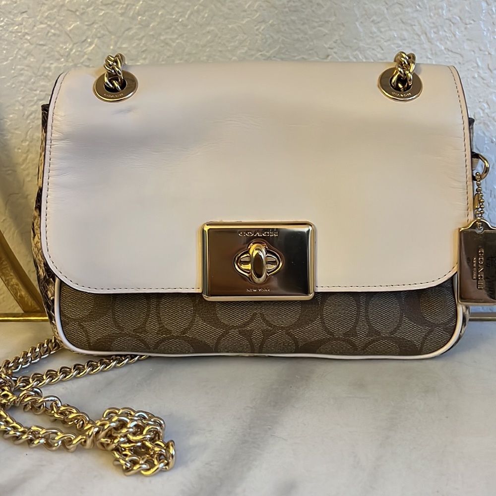 Coach Multi-Print Purse with Chain